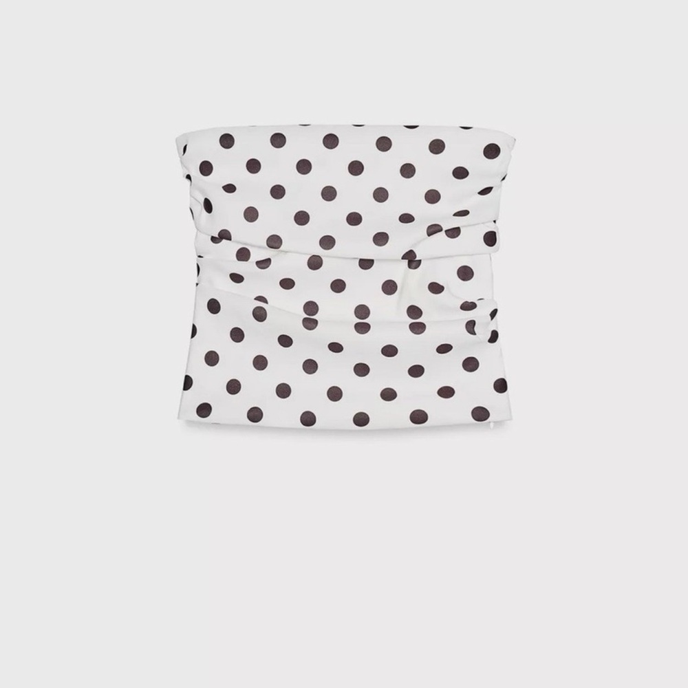 Zara Polka Dot Strapless Top